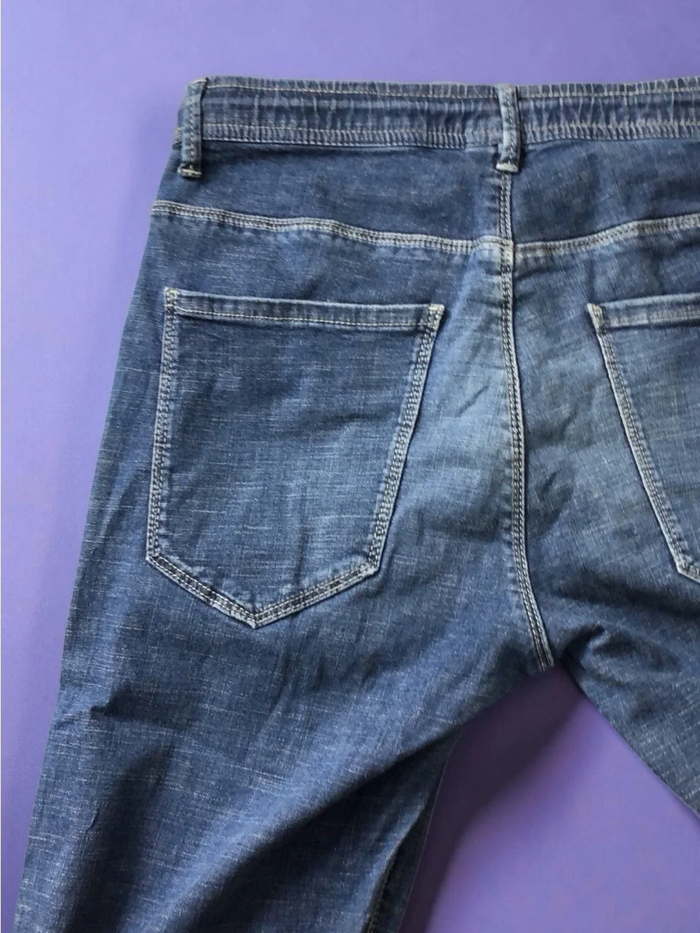 Men's Blue Jogger Jeans - Casual Stretch Denim